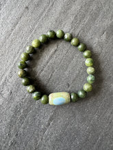 Armband natuursteen mat groen